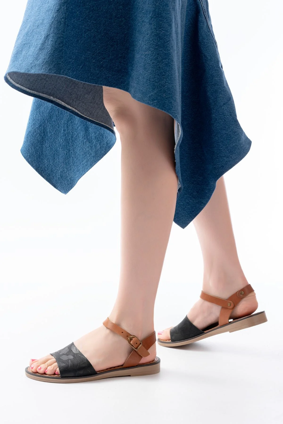 205-012 Sandales femme orthopédiques en cuir véritable confort – Image 2