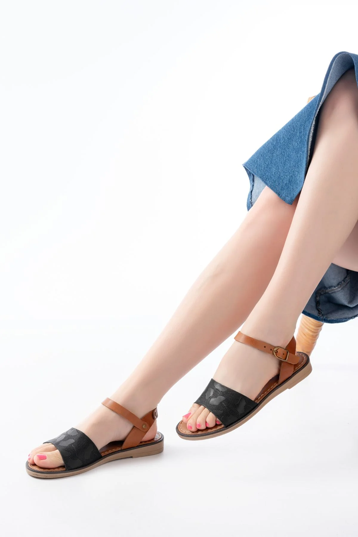 205-012 Sandales femme orthopédiques en cuir véritable confort – Image 4