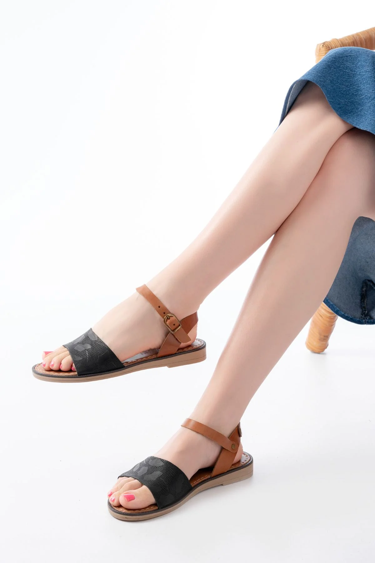 205-012 Sandales femme orthopédiques en cuir véritable confort – Image 5