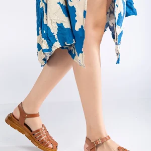 Sandales femme en cuir véritable