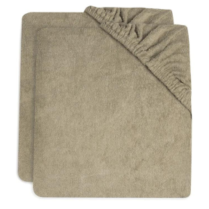 JOLLEIN – Drap housse éponge 50×70 olive green x2
