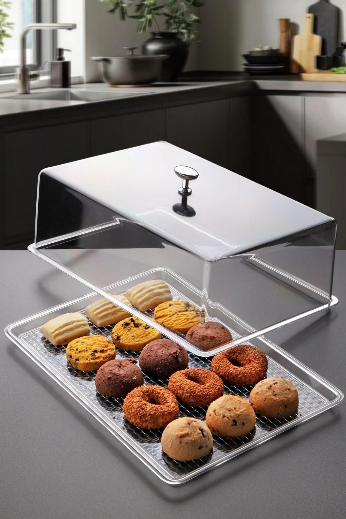 Dekoratif Tasarım Pasta, Kurabiye Saklama Ve Sunum Seti No3 – Image 2