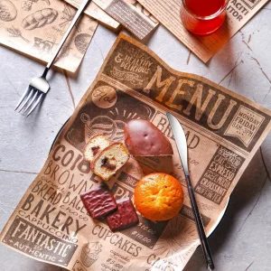 Feuilles de présentation huilées à motifs assortis x60