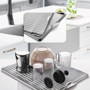 Égouttoir à vaisselle avec système de rinçage – Plastique durable