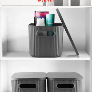 Set de 3 boîtes de rangement décoratives multifonctions 6,2 L