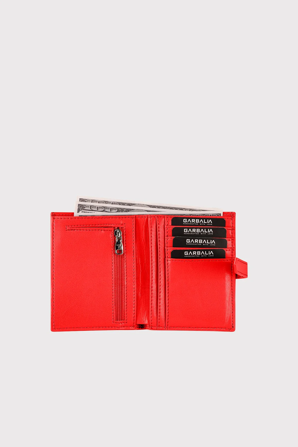 Porte-cartes femme zippé avec porte-monnaie et fermeture à sangle – Helsinki – Image 7