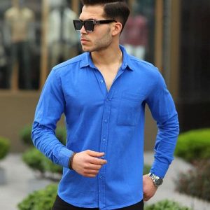 Chemise homme en tissu Şile avec poche poitrine