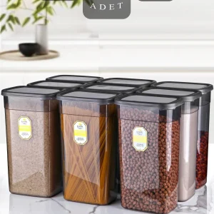 Set de boîtes de rangement rectangulaires Moly Antracite – 3200 ml