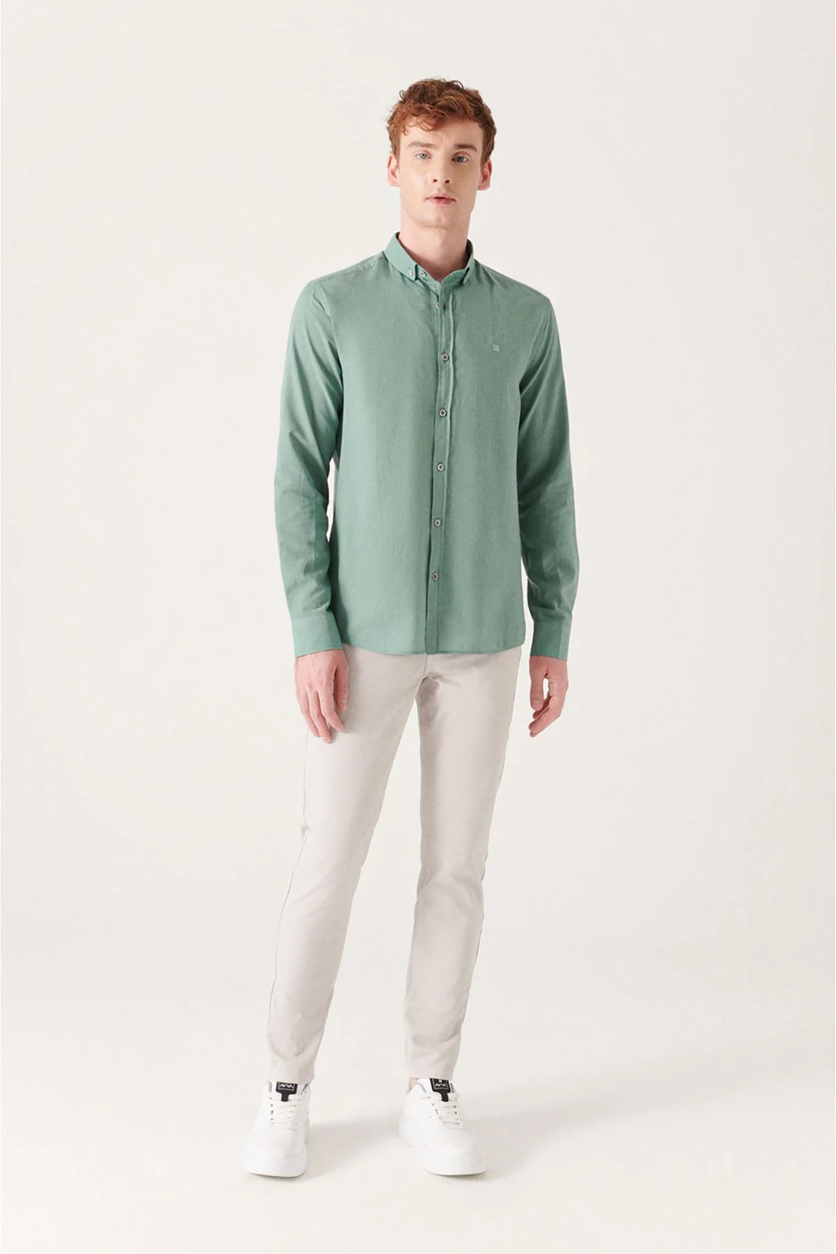 Pantalon homme slim fit en toile canvas 5 poches – Image 4