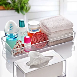2'Li Set Clear Peçetelik Ve Organizer - Banyo Düzenleyici
