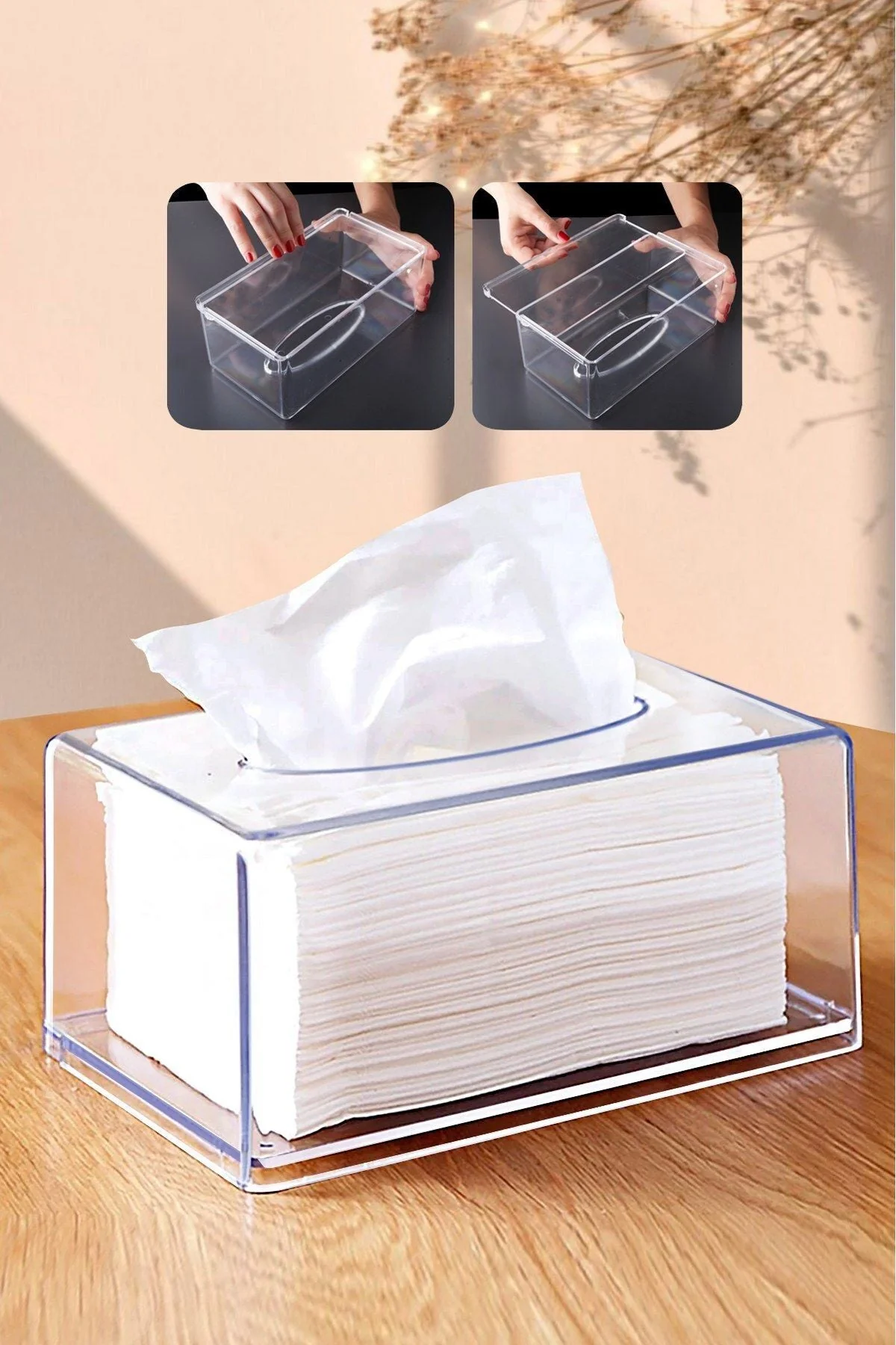 2'Li Set Clear Peçetelik Ve Organizer - Banyo Düzenleyici – Image 3