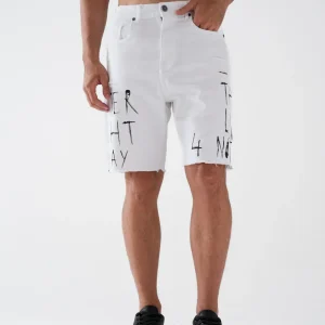 Short en jean homme déchiré à coupe moderne – SHR24SDCP30198TM1