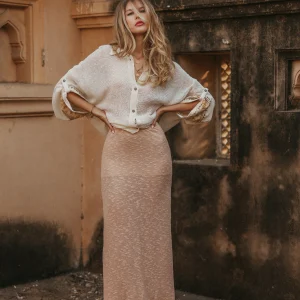 Jupe longue en maille