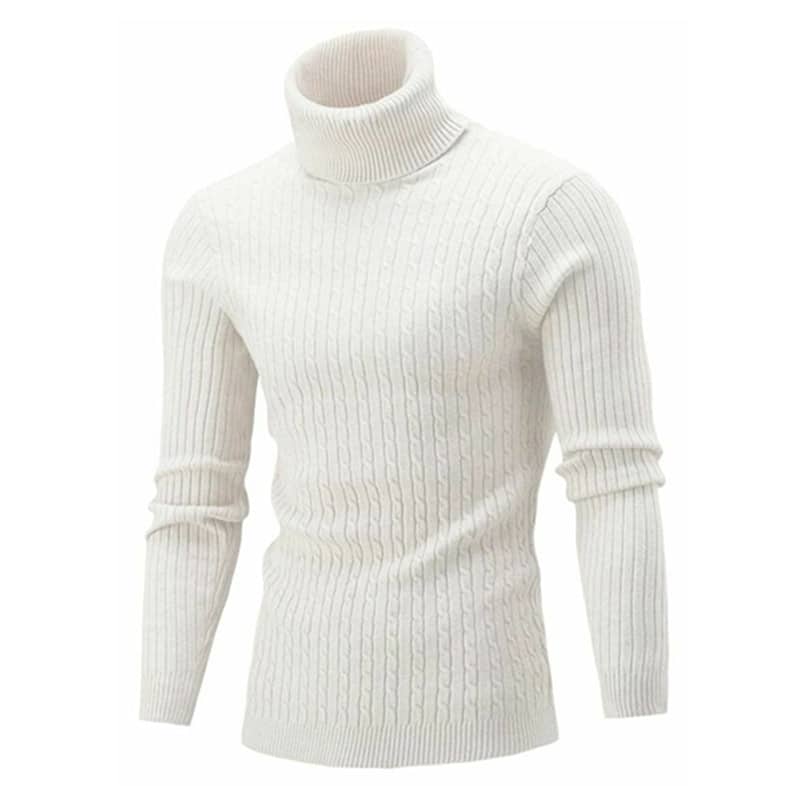 Pull col roulé torsadé pour homme – Image 3