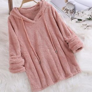 Pull à capuche peluche
