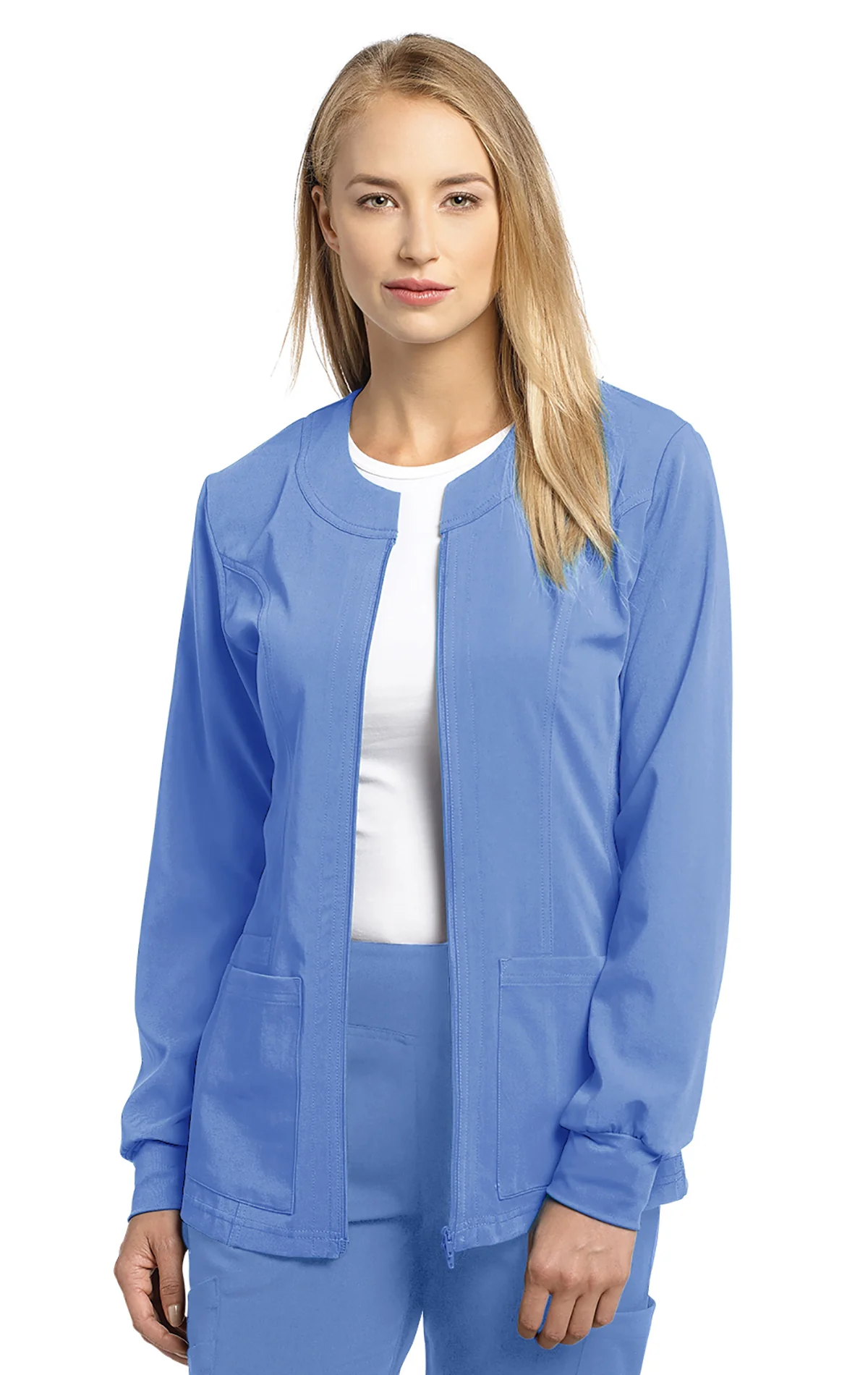 Veste de travail hybride à double fermeture Marvella White Cross #945 – Image 4