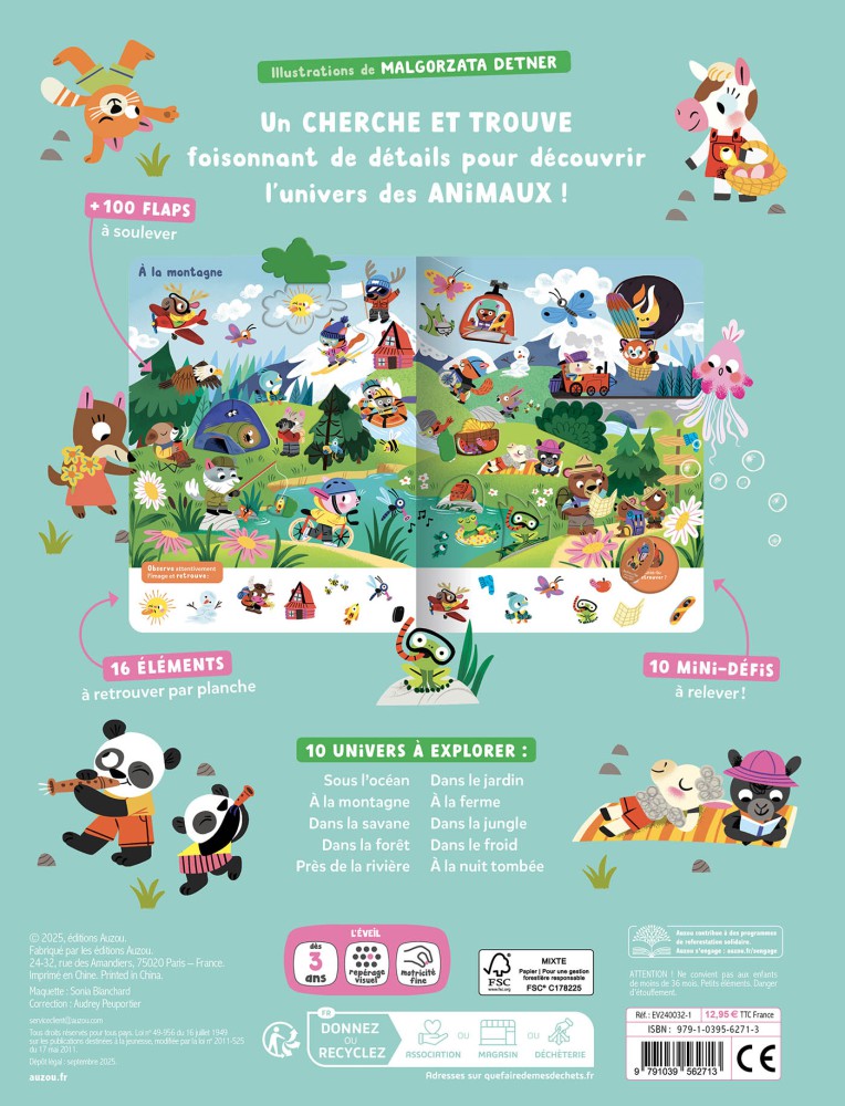 Auzou – Mon cherche et trouve surprise – Les animaux – Image 3