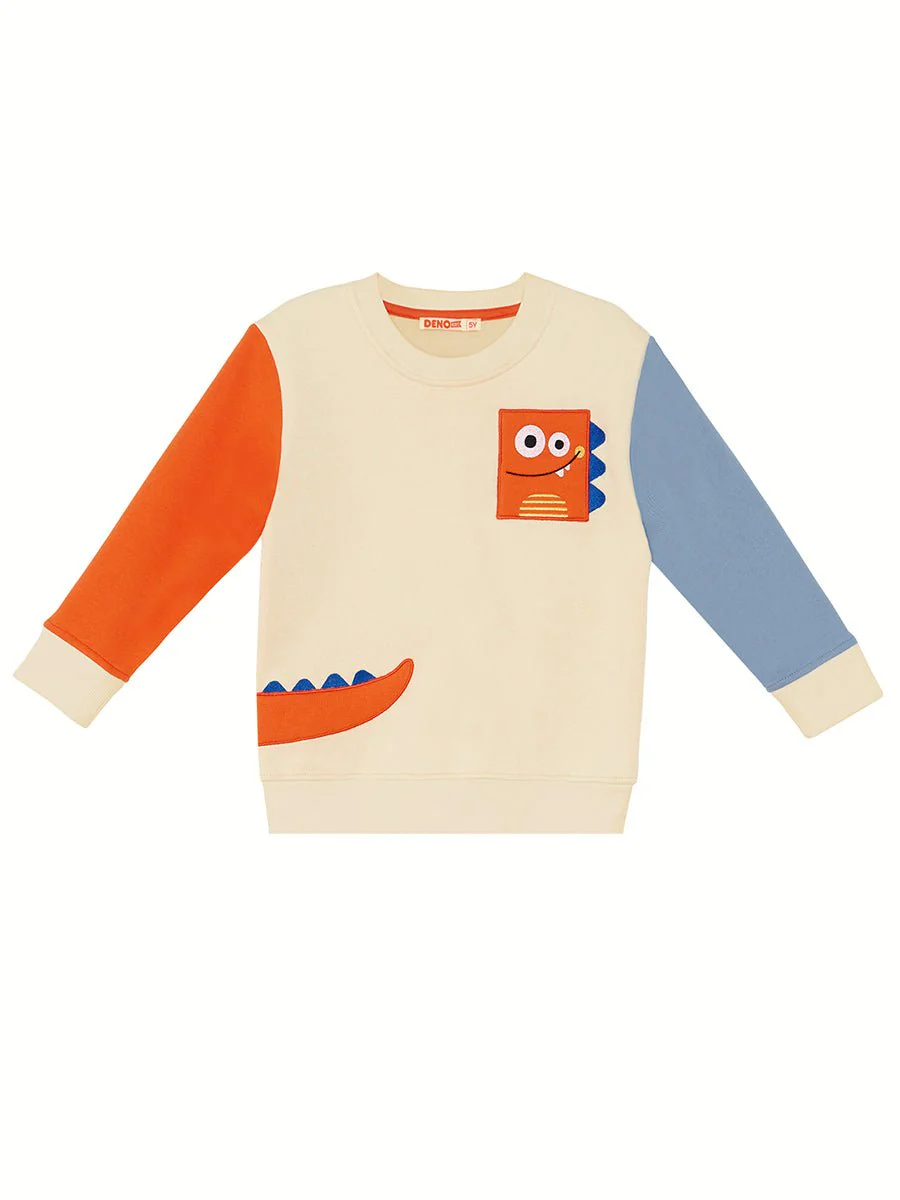 Ensemble Survêtement Garçon Hiver en Coton avec Appliqué Dinosaure – Image 6
