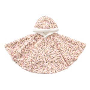 BB&CO – Poncho imperméable Léopard / Sherpa blanc