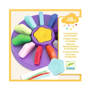 Djeco – 12 crayons fleurs