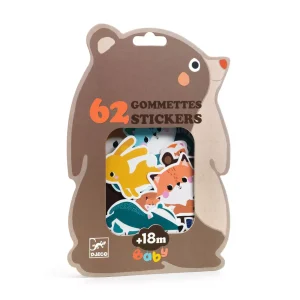 Djeco – 62 gommettes Animaux de la forêt