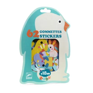 Djeco – 62 gommettes Animaux de la banquise