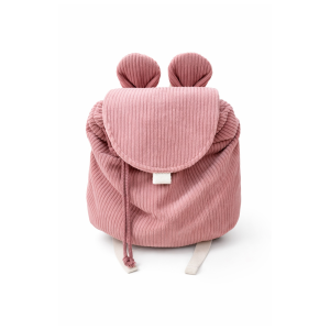 Sac à dos Ourson velours vieux rose