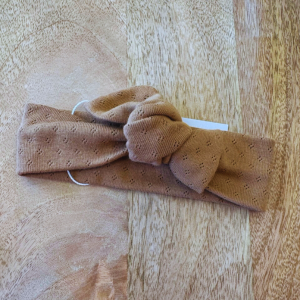 Tête de Lylotte – Bandeau Jersey pointelle Camel