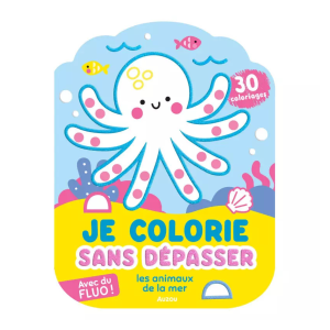 Auzou – Je colorie sans dépasser – Les animaux de la mer