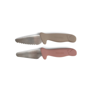Filibbaba – Couteaux d’apprentissage Pack de 2 Taupe/Rose