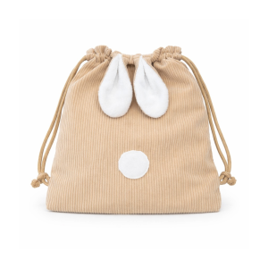 Sac pochon lapin Velours beige