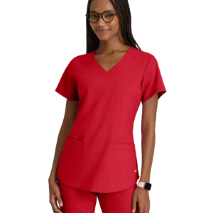 Haut à col en V et passepoil à deux poches Grey's Anatomy Evolve #GSST180X (2XL&+)