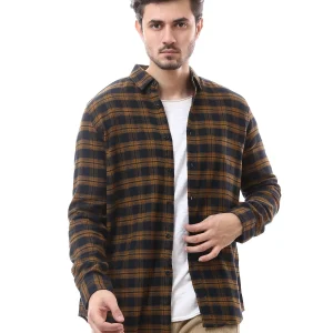 Chemise homme à carreaux à manches longues au design moderne - FSH23ACCR19817TM1