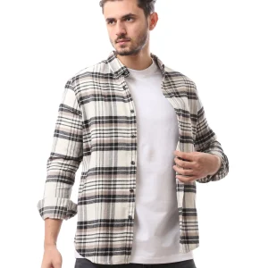 Chemise pour homme à carreaux à manches longues – Design moderne et confortable – FSH23GCCR19815TM1