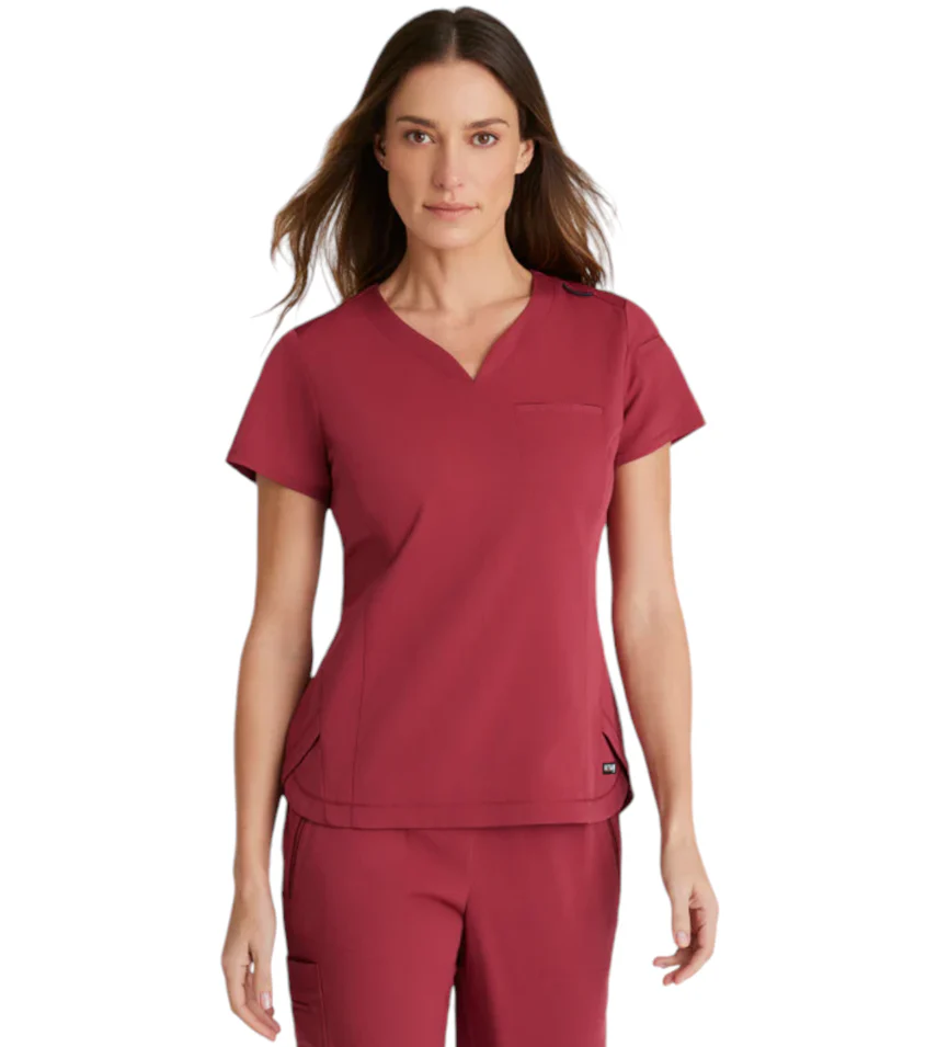 Haut Capri col en V pour femmes Grey's Anatomy Spandex Strech #GRST136X – Image 2