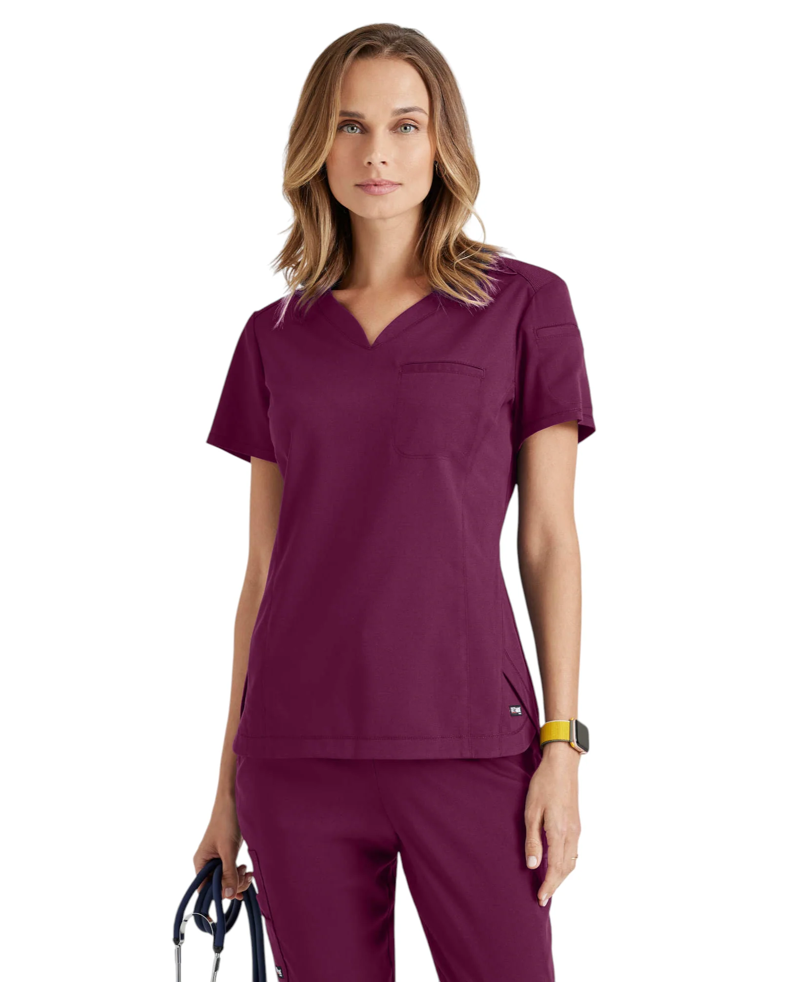 Haut Capri col en V pour femmes Grey's Anatomy Spandex Strech #GRST136X – Image 6