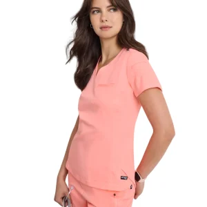 Haut Capri col en V pour femmes  Grey's Anatomy Spandex Strech #GRST136