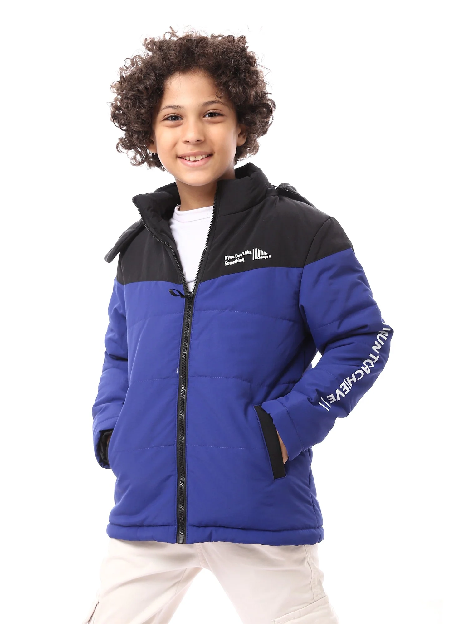 Veste d’hiver garçon matelassée avec fermeture zippée au design pratique - JAC24WFWP28818TB1