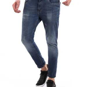 Jean homme bleu à coupe ajustée - JNS22SFDN22761TM1