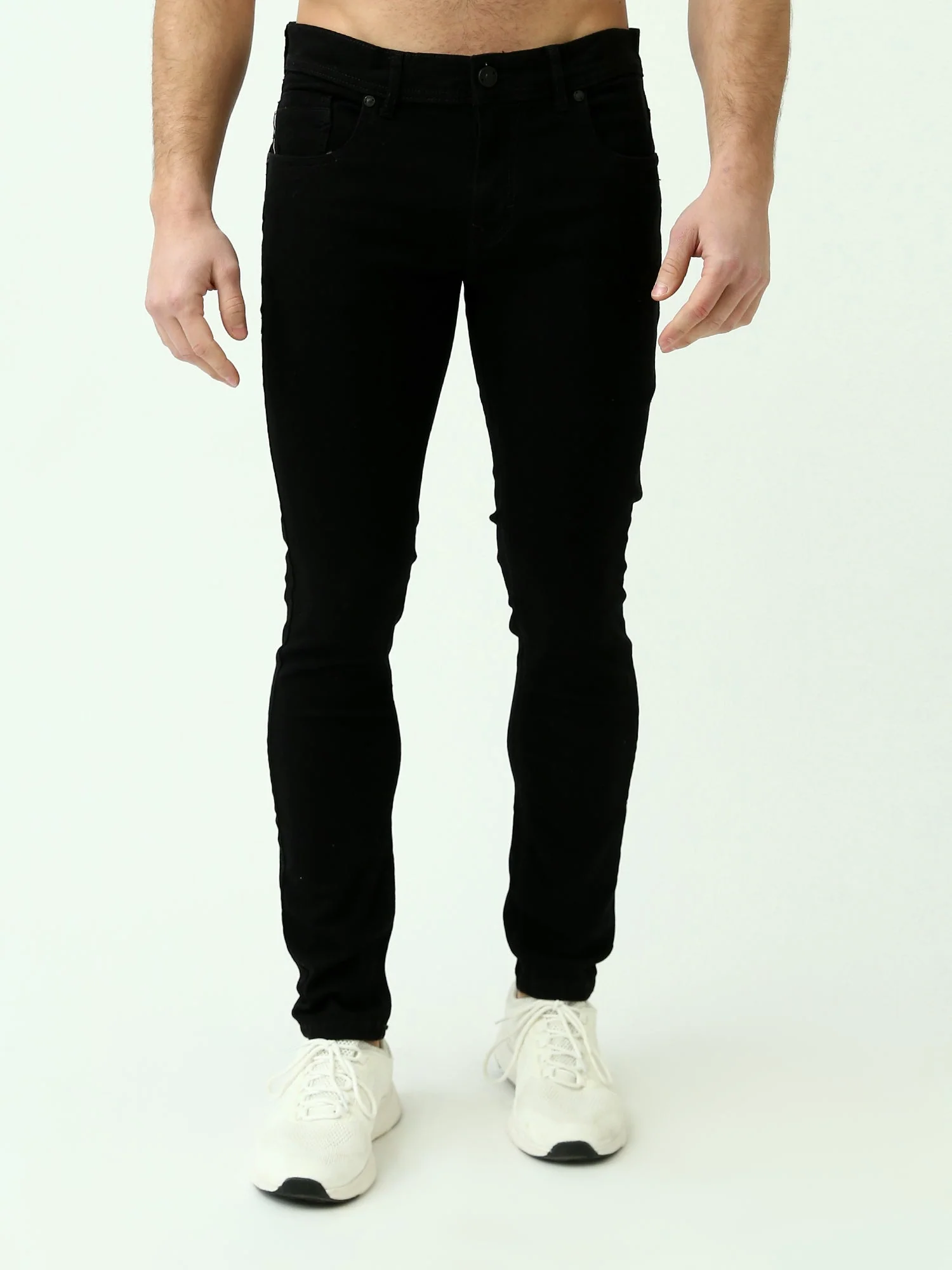 Jeans Homme Noir avec Design Moderne et Coupe Skinny – Style Tendance - JNS23GPBW22660TM1 – Image 2