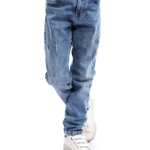 Jeans Enfant Bleu Clair avec Détails Déchirés Élégants – Style Moderne - JNS23GSSW31378TB1