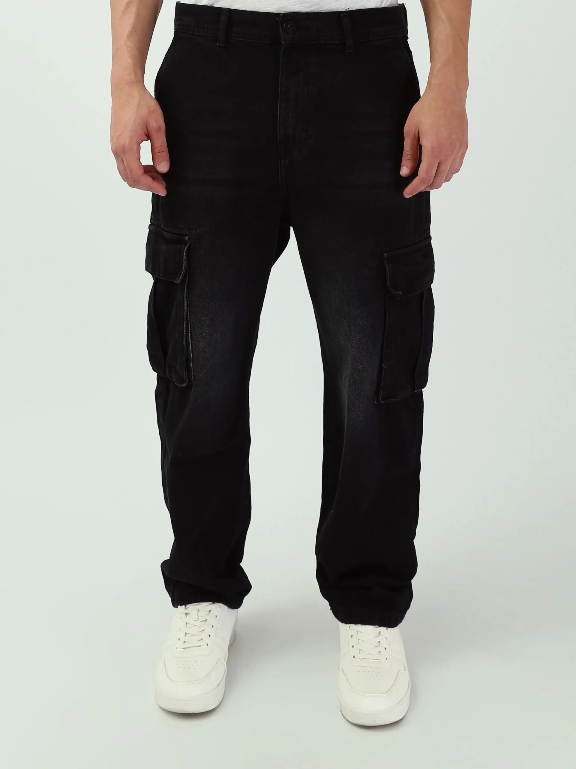 Jean cargo homme coupe droite – Style urbain et fonctionnalité - JNS25GMGW24307TM1