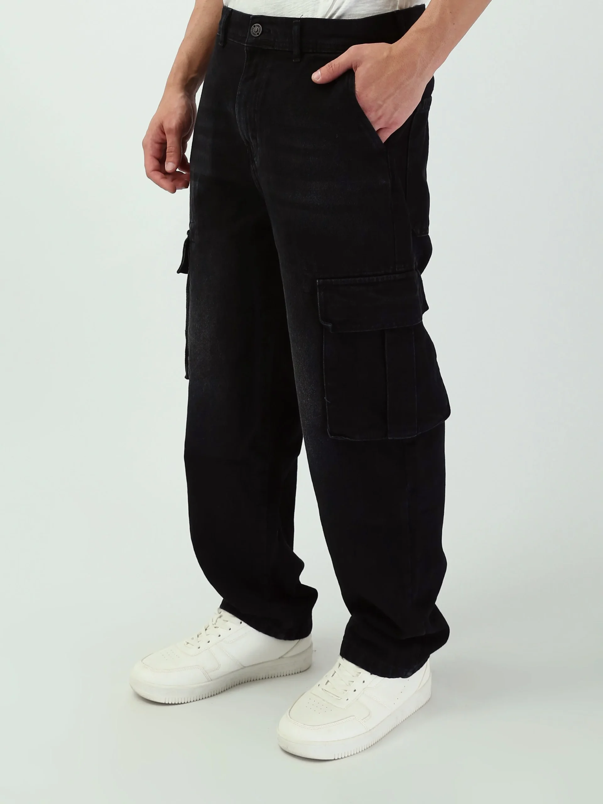 Jean cargo homme coupe droite – Style urbain et fonctionnalité - JNS25GMGW24307TM1 – Image 7