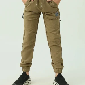 Pantalon de sport garçon à taille élastique avec poches latérales au design confortable - JOG23WGPS24242TB1