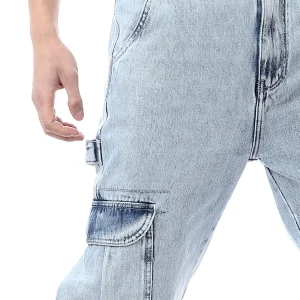 Pantalon en jean pour homme au design moderne avec poches latérales spacieuses - JOG24GDEL24276TM1