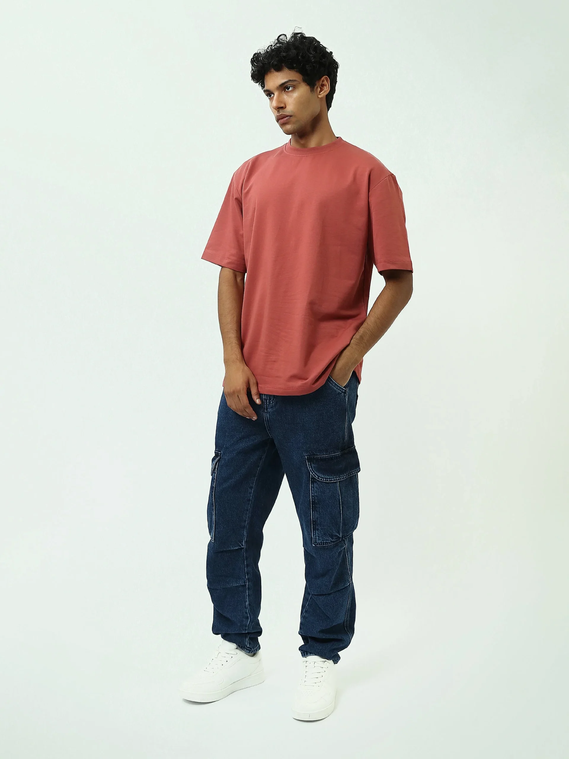 Jean cargo homme en denim avec poches latérales pratiques - JOG25GDWL24276TM1 – Image 6