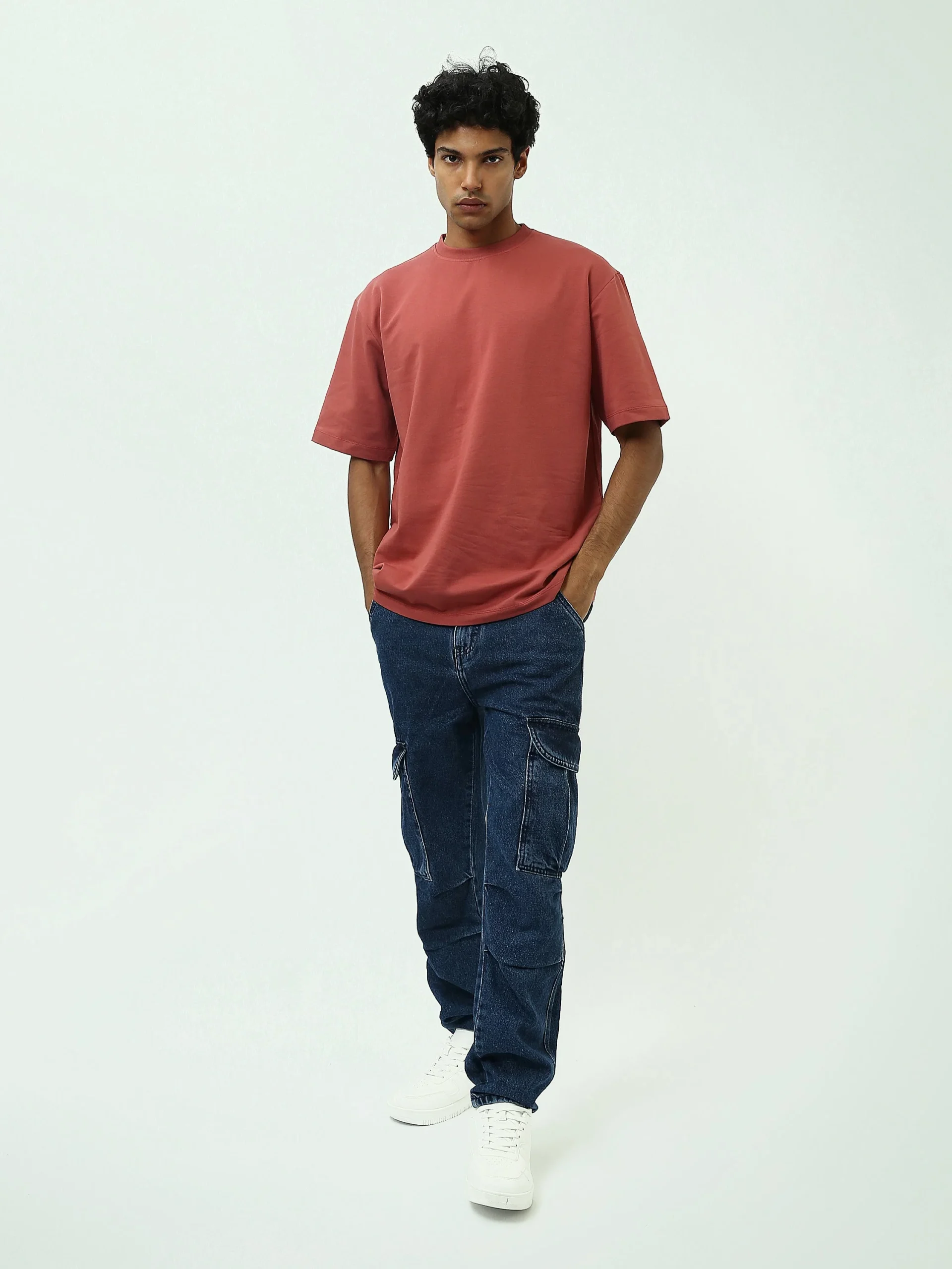 Jean cargo homme en denim avec poches latérales pratiques - JOG25GDWL24276TM1 – Image 7