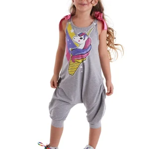 Combi bébé licorne imprimée – Coton, jersey, facile à enfiler