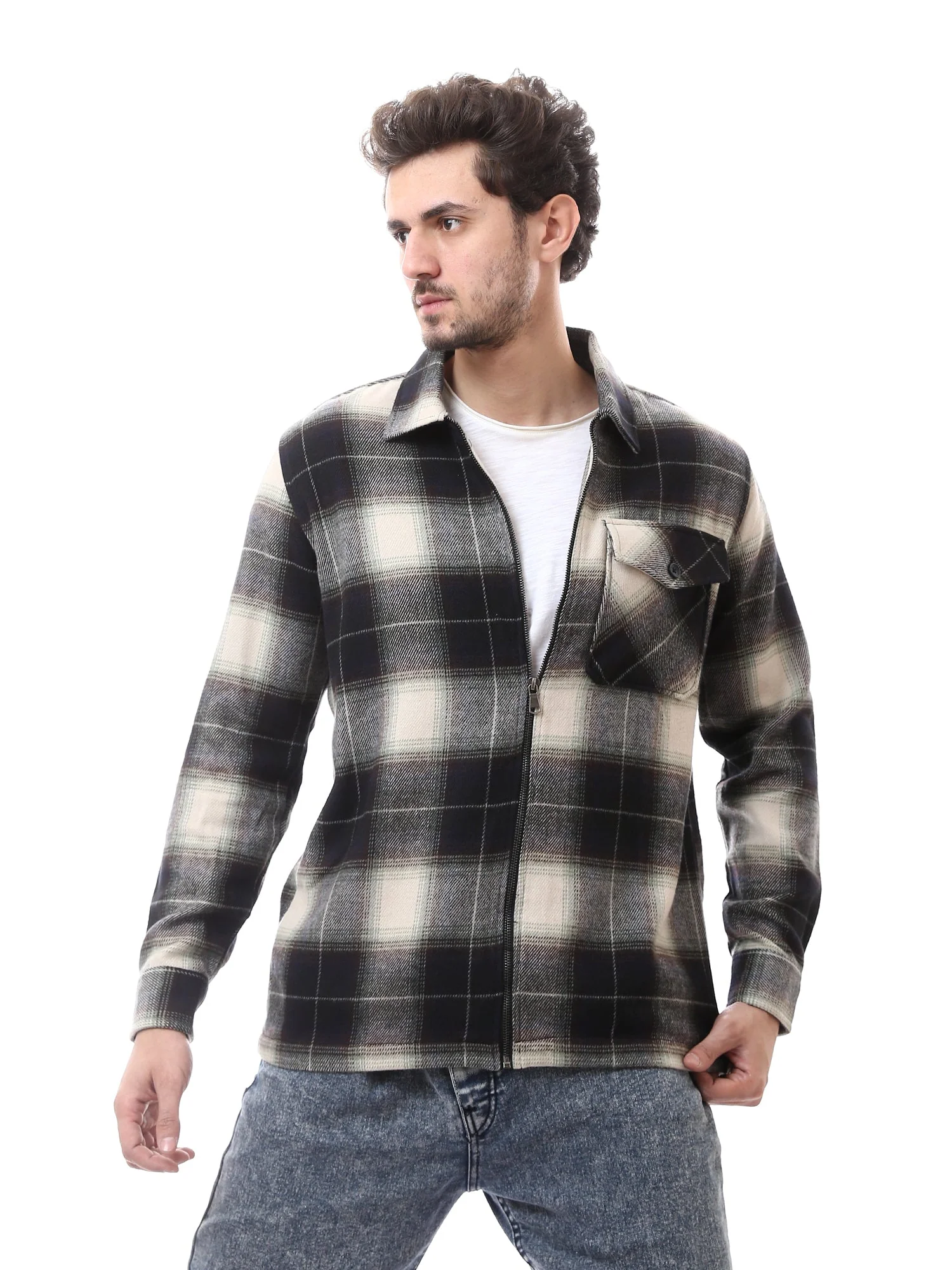 Chemise à carreaux pour homme, style décontracté et moderne - OSH23ACCR19787TM1 – Image 5