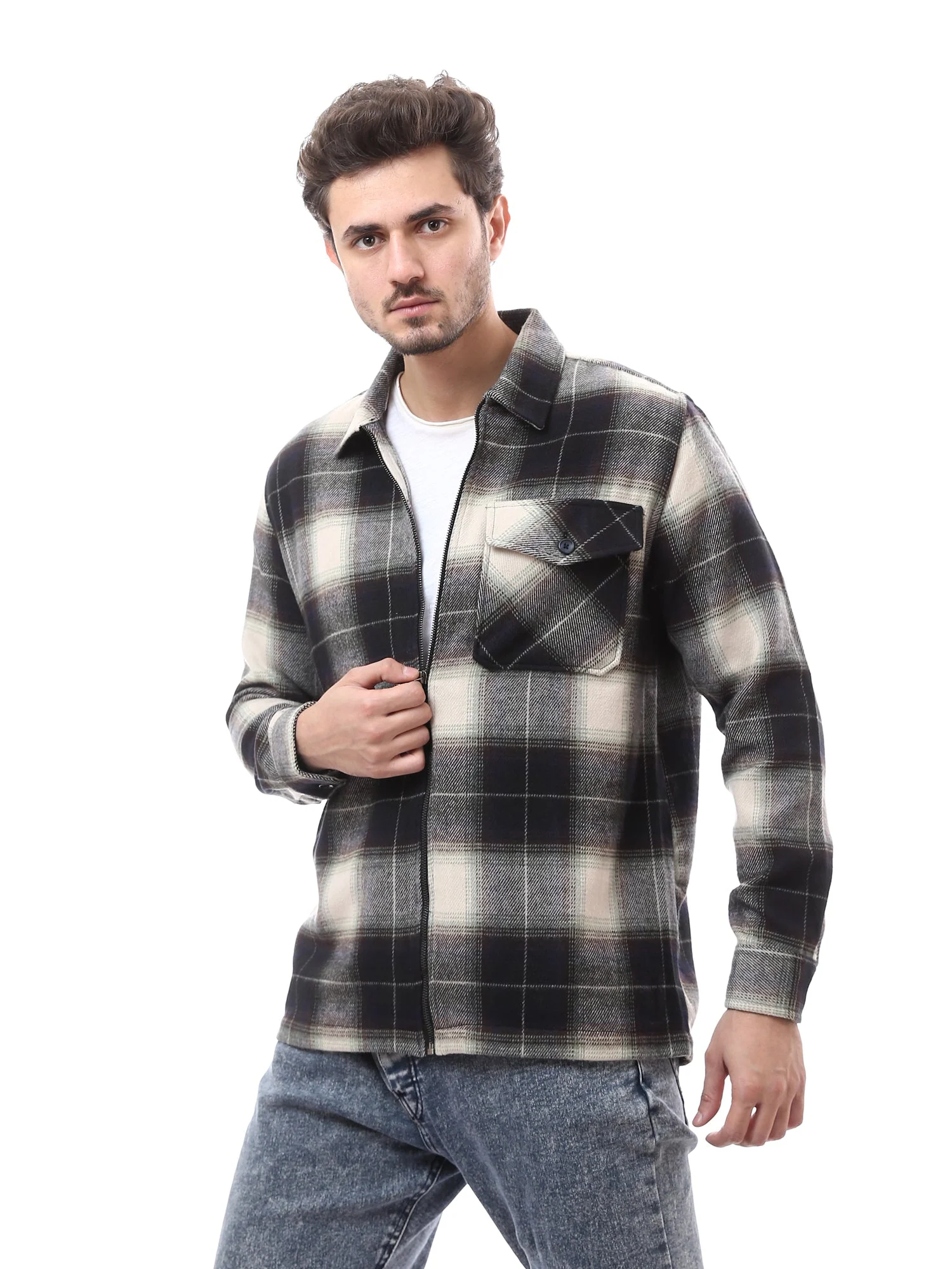 Chemise à carreaux pour homme, style décontracté et moderne - OSH23ACCR19787TM1 – Image 2